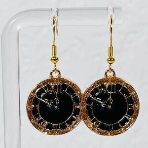 Clock Face Earrings